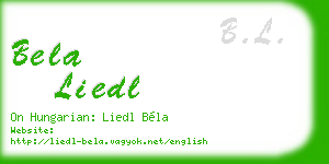 bela liedl business card